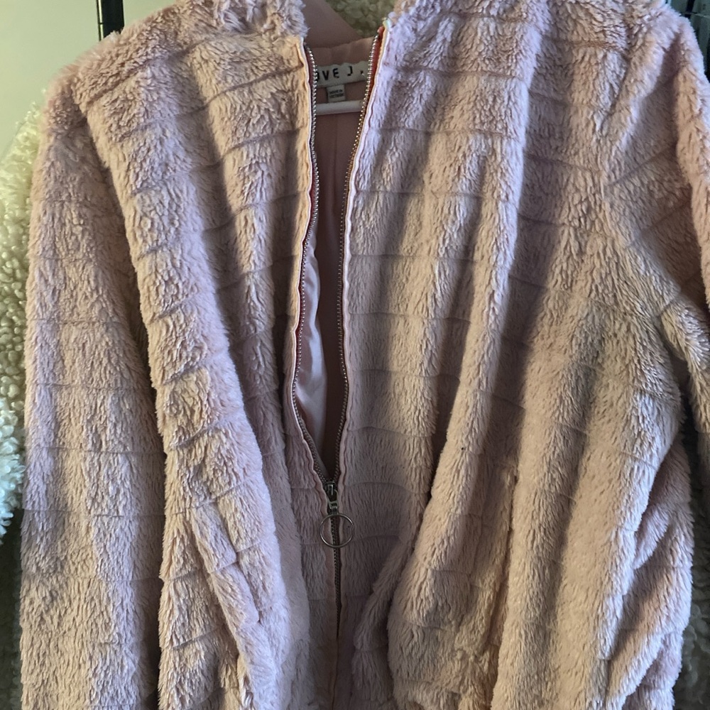 Cozy Pink Faux Fur Jacket